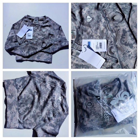 CAMO SEAMLESS LONG SLEEVE CROP TOP - Picture 4 of 4